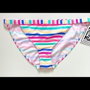 CALIFORNIA Sunshine Striped Bikini Bottoms